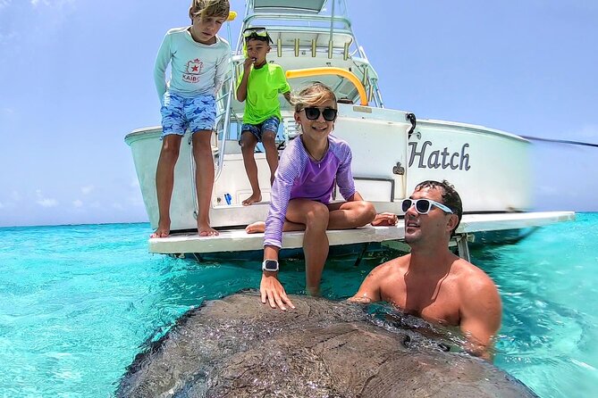 Private Charter 34ft Express Cruiser Stingay City Reef Snorkeling - Getting to the boat and settling in on Yacht Drive
